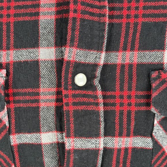 Ely Cattleman Western Flannel Shirt Men’s XL Red Pearl Snap Button Up Plaid - Picture 3 of 10